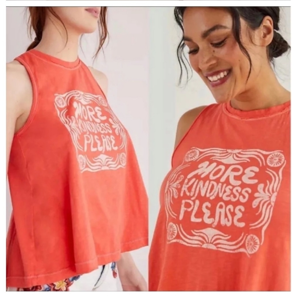 NWOT ANTHROPOLOGIE Sun Keep Twist Top Orange/Tan Medium - Picture 2 of 10